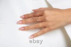 0.11 Ct Natural Diamond Shaped Vintage Wedding Ring 14k Yellow Gold Fine Jewelry