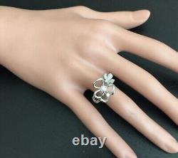0.35 Ct Natural Diamond Flower Vintage Wedding Ring 14k Yellow Gold Fine Jewelry