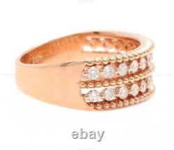 0.75 Ct Natural Diamond UNISEX Vintage Wedding Ring 14k Yellow Gold Fine Jewelry
