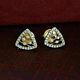 1.20ct Round Cut Natural Moissanite Shape Stud Earrings 14k Yellow Gold Plated