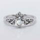 1.50ct Heart Cut Moissanite Vintage Wedding Engagement Ring Solid 14k White Gold