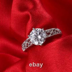 10k Gold Vintage Filigree Cubic Zirconia Engagement Wedding Bridal Anniversary