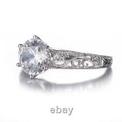 10k Gold Vintage Filigree Cubic Zirconia Engagement Wedding Bridal Anniversary