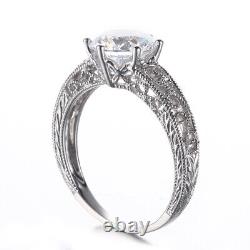 10k Gold Vintage Filigree Cubic Zirconia Engagement Wedding Bridal Anniversary