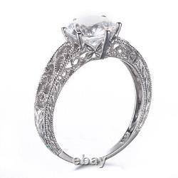 10k Gold Vintage Filigree Cubic Zirconia Engagement Wedding Bridal Anniversary