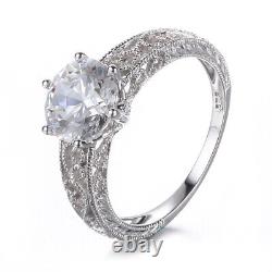 10k Gold Vintage Filigree Cubic Zirconia Engagement Wedding Bridal Anniversary