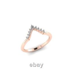 14K Rose Gold Bridal Wedding Jewelry Natural Amethyst Ring For Women Vintage Set