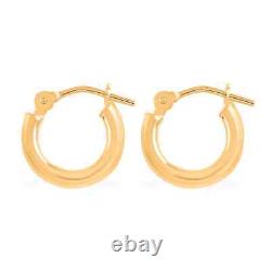 14K Yellow Gold Hoops Hoop Earrings Wedding Bridal Jewelry for Women Gifts