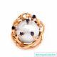 14k Yellow Gold Sapphire 15mm Mabe Pearl Vintage 14.6 Grams Ring Size 6