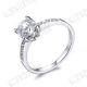 18k White Gold Round Cut White Topaz Diamonds Jewelry Vintage Wedding Fine Ring