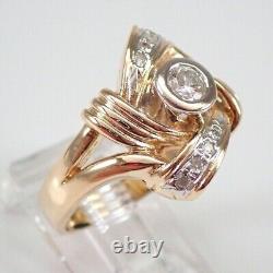 1Ct Round Cubic Zirconia Antique Vintage Wedding Band 14K Yellow Gold Plated