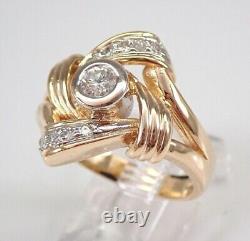 1Ct Round Cubic Zirconia Antique Vintage Wedding Band 14K Yellow Gold Plated