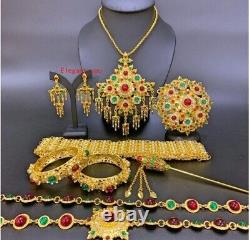 1SET Thai Traditiona Vintage Gem Jewelry Costume Wedding Bridal Gifts For Dress