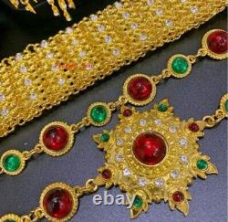 1SET Thai Traditiona Vintage Gem Jewelry Costume Wedding Bridal Gifts For Dress