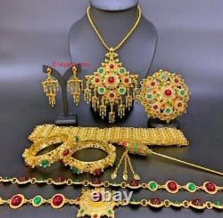 1SET Thai Traditiona Vintage Gem Jewelry Costume Wedding Bridal Gifts For Dress