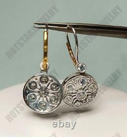 2.00 Ct Round Cut Simulated Diamond Drop & Dangle Earrings 925 Sterling Silver