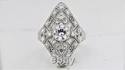 2.25ct Round Stone Vintage Wedding Ring Bridal Jewelry Gift for Love S925 Silver