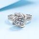2.5 Ct Vvs1 D Color Moissanite Ring Fountain Wedding Band Rings Fine Jewelry