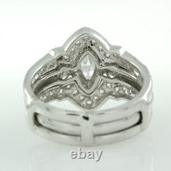 2.5 Ct Simulated Diamond Engagement Vintage Ring Sterling Silver 925