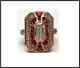 2.5ct Emerald Cut Moissanite Art Deco Vintage Wedding Ring 14k Rose Gold Plated