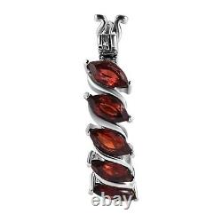 2.75 ct marquise cut garnet Women Hoop Earring In 925 Sterling Silver