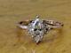 2. Ct Marquise Real Moissanite Vintage Wedding Ring 14k Yellow Gold Plated Silver