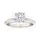 2 Ct Round Cut Lab Created Diamond 4 Prong Wedding Ring 14k White Gold Plated