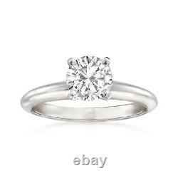 2 Ct Round Cut Lab Created Diamond 4 Prong Wedding Ring 14K White Gold Plated