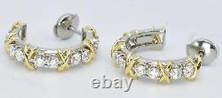 2 Ct Round Cut Simulated Diamond Huggie Hoop Earrings 925 Sterling Silver