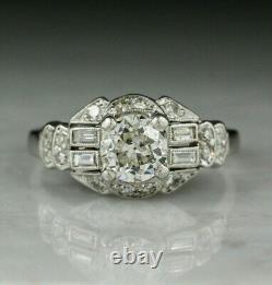 2 Ct Simulated Diamond Stunning Vintage Style Wedding Ring 14K White Gold Plated