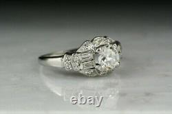 2 Ct Simulated Diamond Stunning Vintage Style Wedding Ring 14K White Gold Plated