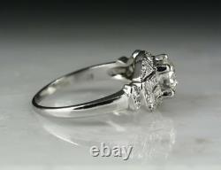 2 Ct Simulated Diamond Stunning Vintage Style Wedding Ring 14K White Gold Plated