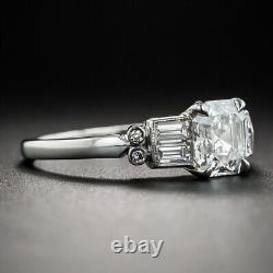 2CT Asscher Cut Vintage Wedding Anniversary Gift Ring 14K White Gold Plated