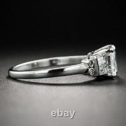 2CT Asscher Cut Vintage Wedding Anniversary Gift Ring 14K White Gold Plated