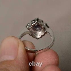 2Ct Cushion Cut Lab Created Alexandrite Vintage Wedding Ring 14K White Gold Over