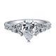 2ct Pear Cut Moissanite Vintage Wedding Anniversary Gift 14k White Gold Plated