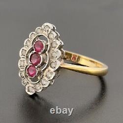2Ct Round Lab Created Ruby Diamond Vintage Wedding Band 14K Yellow Gold Plated