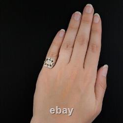 2Ct Round Simulated Diamond Vintage Wedding Ring 14K Yellow Gold Plated Silver