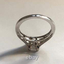 2Ct White Princess Cut Simulated Diamond Vintage Style Wedding Ring 925 Silver