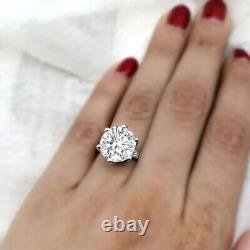 3.20 Ct Round Cut White Diamond Antique Vintage Wedding Ring 925 Sterling Silver