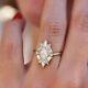 3.5 Ct Oval Cut Moissanite Vintage Wedding Engagement Ring Solid 14k Yellow Gold