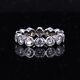 3.50ct Vintage Round Moissanite Silver Full Eternity Proposal Gift Ring For Love