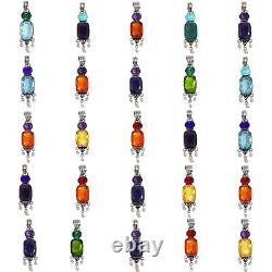 300 Pcs Mix Gemstone Design Wholesale 925 Sterling Silver Plated Jewelry Pendant