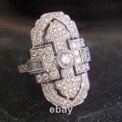 3CT Round Lab Created Diamond Vintage Style Weeding Ring 925 Silver Gold Plated