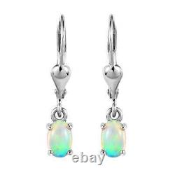 925 Silver Natural Opal Ring Size 10 Earrings Pendant Necklace Set Gift Ct 3.1