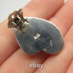 925 Sterling Silver Vintage Hollow Clip On Earrings