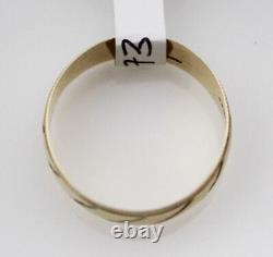 9ct Ring Gold Wedding Band 1993 Vintage Jewellery Bridal Mens Womens Sz O Sz 7