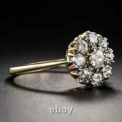Antique Art Deco 4.50 Ct Round Cut White Diamond Floral Vintage Engagement Ring