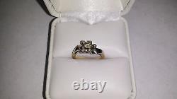 Antique Diamond 14k Gold Engagement Ring Vintage Estate Wedding Jewelry 14kt