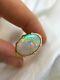 Antique Vintage Opal Jewelry Opal Wedding Ring 14k Yellow Gold Finish Opal Ring
